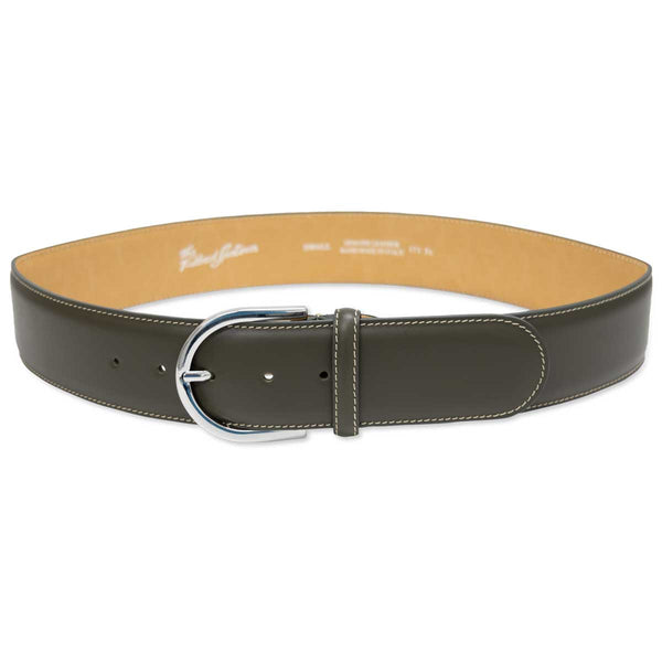 Tailored Sportsman In Contrast Ladies Belt - Dark Olive